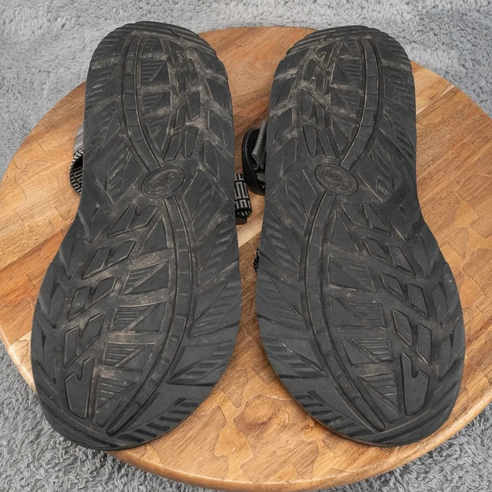 Chaco Mega Z/Cloud Men's Sandal US 12 Black/Gray Adjustable Nylon Straps